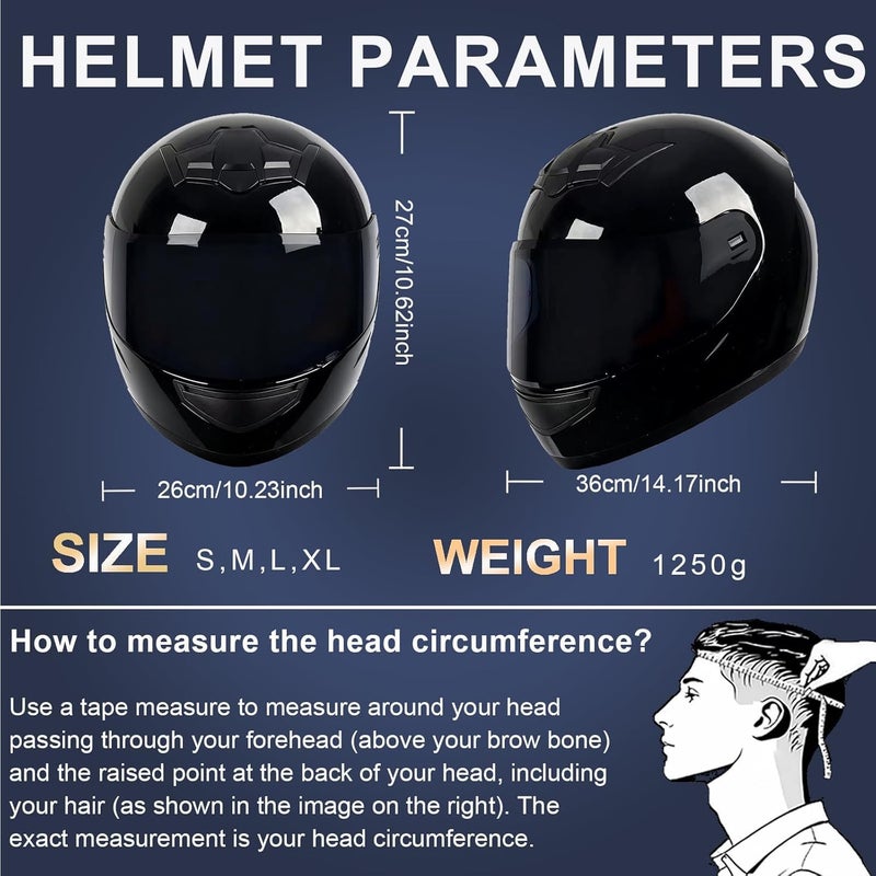 VABILNIY Cat Ear Motorcycle Helmet, Personalized Full Face Motorcycle Helmet DOT Certified Flip Up Visor Sport Helmet for Men Women Scooter ATV Off Road Street Racing Motorbike Helmet, Black - Image 3